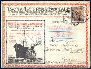 1922, 40 c. bruno il 6.3 per Venezia, piega ... 