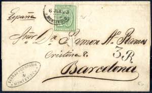 1873, Brief aus Montevideo am 6.6. nach ... 