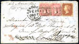 1857, Brief aus Aberdeen am 24.2. nach ... 