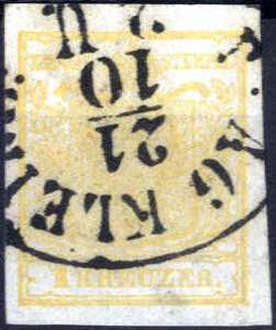 1850, 1 Kreuzer ockergelb in Type Ia, ... 