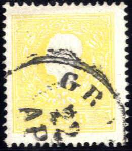 1858, 2 Kreuzer gelb in Type II, gestempelt ... 