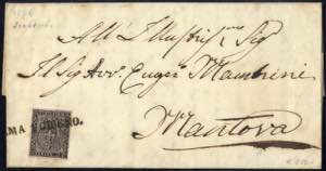 1856, lettera da Parma il 1.6. per Mantova ... 