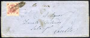 1860, lettera da Napoli il 10.5. affrancata ... 