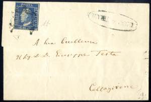 1859, lettera da Santa Caterina (ovale e ... 