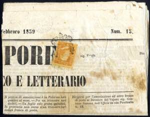 1859, giornale di Palermo il Vapore ... 