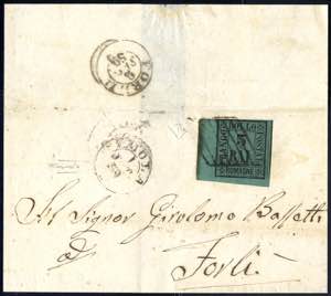1859, lettera del 1. settembre 1859 da Imola ... 