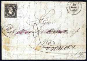 1851, lettera da Torino il 22.3. per Genova ... 