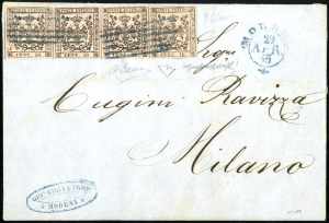 1855, lettera da Modena il 29.4. per Milano ... 