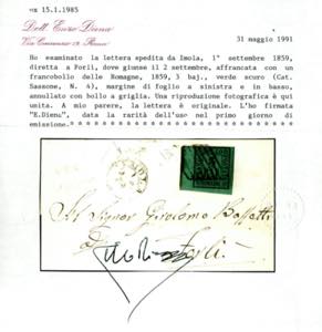 1859, lettera del 1. settembre ... 