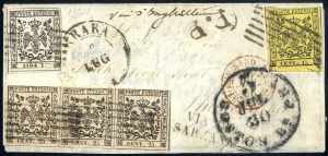 1856, lettera da Carrara il 9.7. per ... 