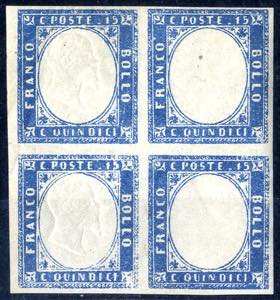 1863, Litografico, 15 Cent. azzurro, ... 