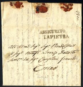 1826, carta postale bollata in foglio doppio ... 