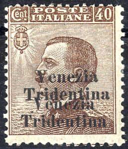 1918, Trentino - Alto Adige, 40 c bruno con ... 
