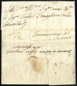 1705, lettera del 29.1.1705 da Bra a ... 