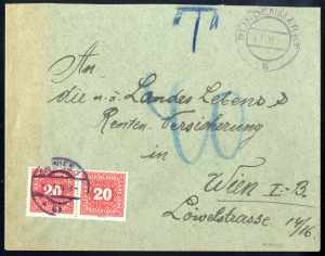 1920/21, Lot über 20 Poststücke mit ... 