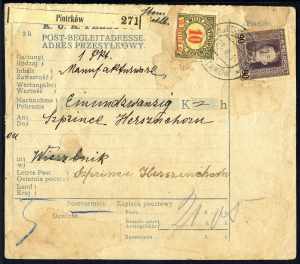 1917/18, Lot drei Postbegleitadressen, 10 H. ... 