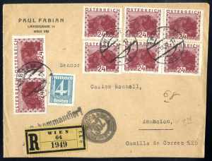 1930, Rekommandierter Auslandsbrief von Wien ... 
