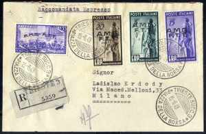 1949, Raccomandata espresso da Trieste ... 