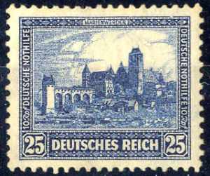 1930, Dt. Nothilfe Bauwerke I, 25+10 Pfg ... 