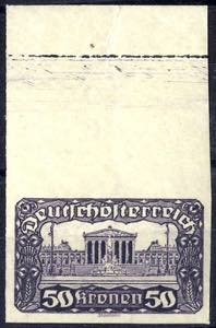 1919/21, Parlament. 50 Kr. schwarzpurpur, ... 