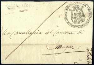 1806, lettera in franchigia da Novara il 4.4 ... 