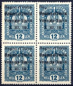 1918, francobolli d´Austria soprastampati, ... 