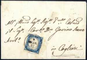 Sardegna 1850/61 ca., lotto di otto buste, ... 