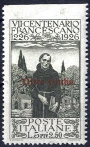 1926, S. Francesco 5+2,50 L. non dentellato ... 