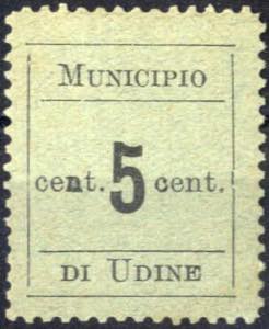 1918, 5 c dentellato dai 4 lati, Sass 1a / ... 