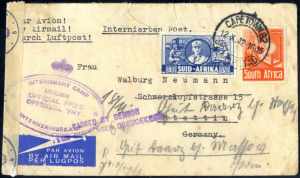 1942, Internierten Post, Flugpostbrief von ... 