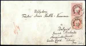 1872/83, 7 Ganzsachen (3 Briefe und 4 ... 