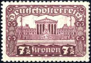 1919, 7 1/2 Kronen Parlament in der ... 