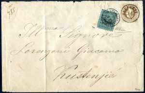 1868, Einzigartiger Brief aus Bukarest in ... 