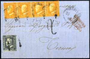 1860, lettera da Messina per Torino ... 