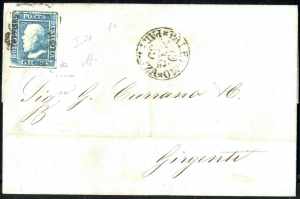 1860, lettera da Palermo per Girgenti ... 