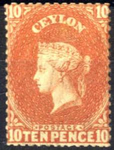 1861/63, Königin Viktoria, 10 P ziegelrot, ... 