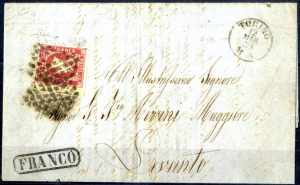 1853, lettera da Torino del 12.3 per Levanto ... 
