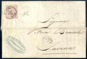 1855, lettera da Torino il 15.1 ... 