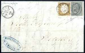 1863, lettera da Pescia il 22.12 per Firenze ... 