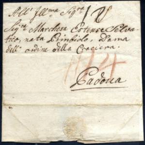 1793, Brief von Wien nach Padua vom ... 