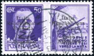 1943, Propaganda di Guerra 50 c. violetto ... 
