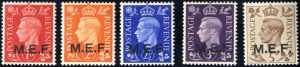 1942, francobolli di Gran Bretagna con ... 