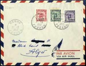 1952,lettera di posta aerea del 31.3.1952 da ... 