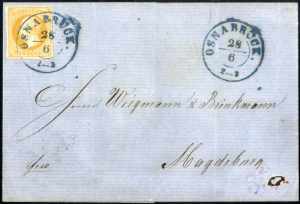 1863, Brief aus Osnabrück vom 28.6. nach ... 
