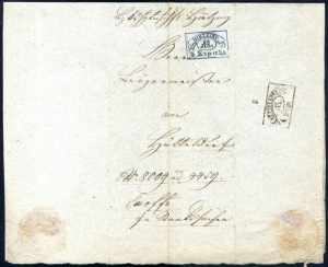Hietzing 1852, zwei Exoffo Briefe von ... 