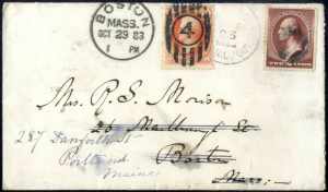 1883, letter dated 25.10.1883 to Boston, ... 