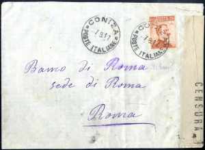 1917, lettera del 7.8.1917 da Coniza a Roma, ... 