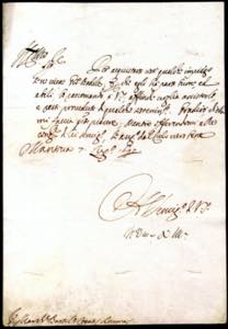 1657 CARLO II DI GONZAGA - NEVERS, lettera ... 