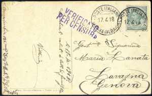 1918, cartolina postale del 17.4.1918 da ... 