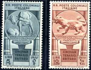 1933, Cinquantenario Eritreo, serie completa ... 